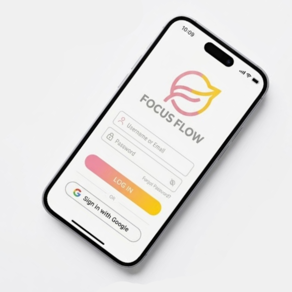 FocusFlow app interface on smartphone